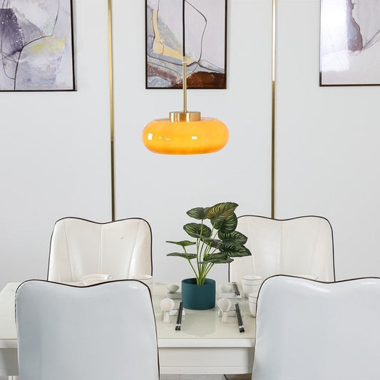 Haelion | Lampada a sospensione in vetro a forma di pane con portalampada E27