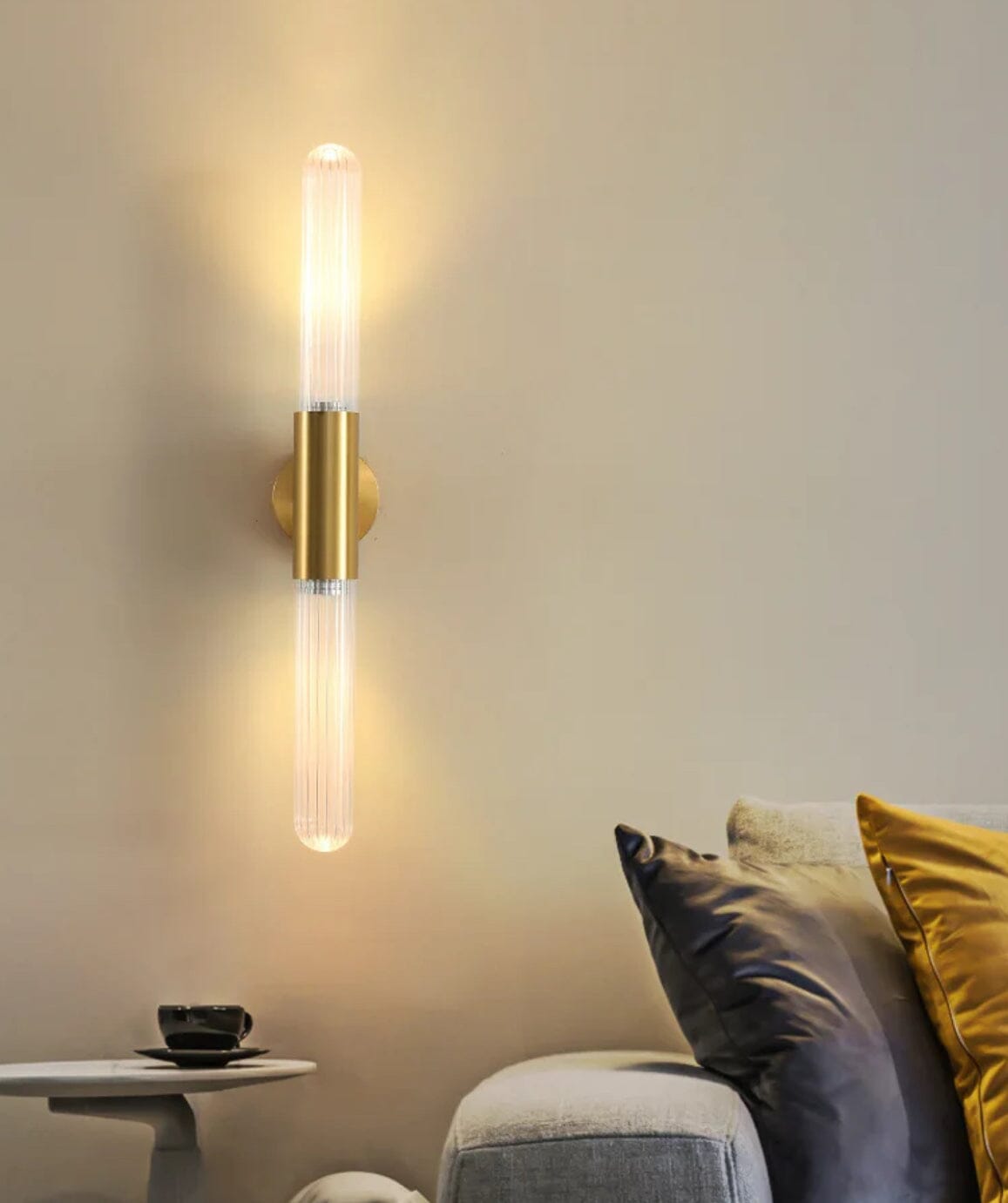 Lampada da parete moderna in vetro a bastoncino – Design LED elegante per soggiorno, camera da letto e corridoio