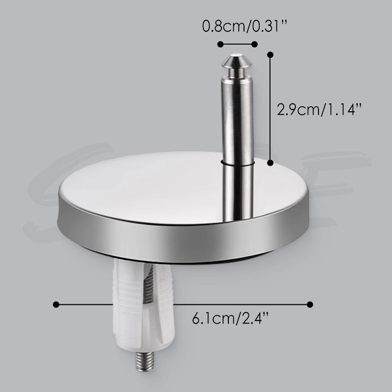 Montiva | Kit de fijación para asiento de inodoro con tacos y tapas de inox