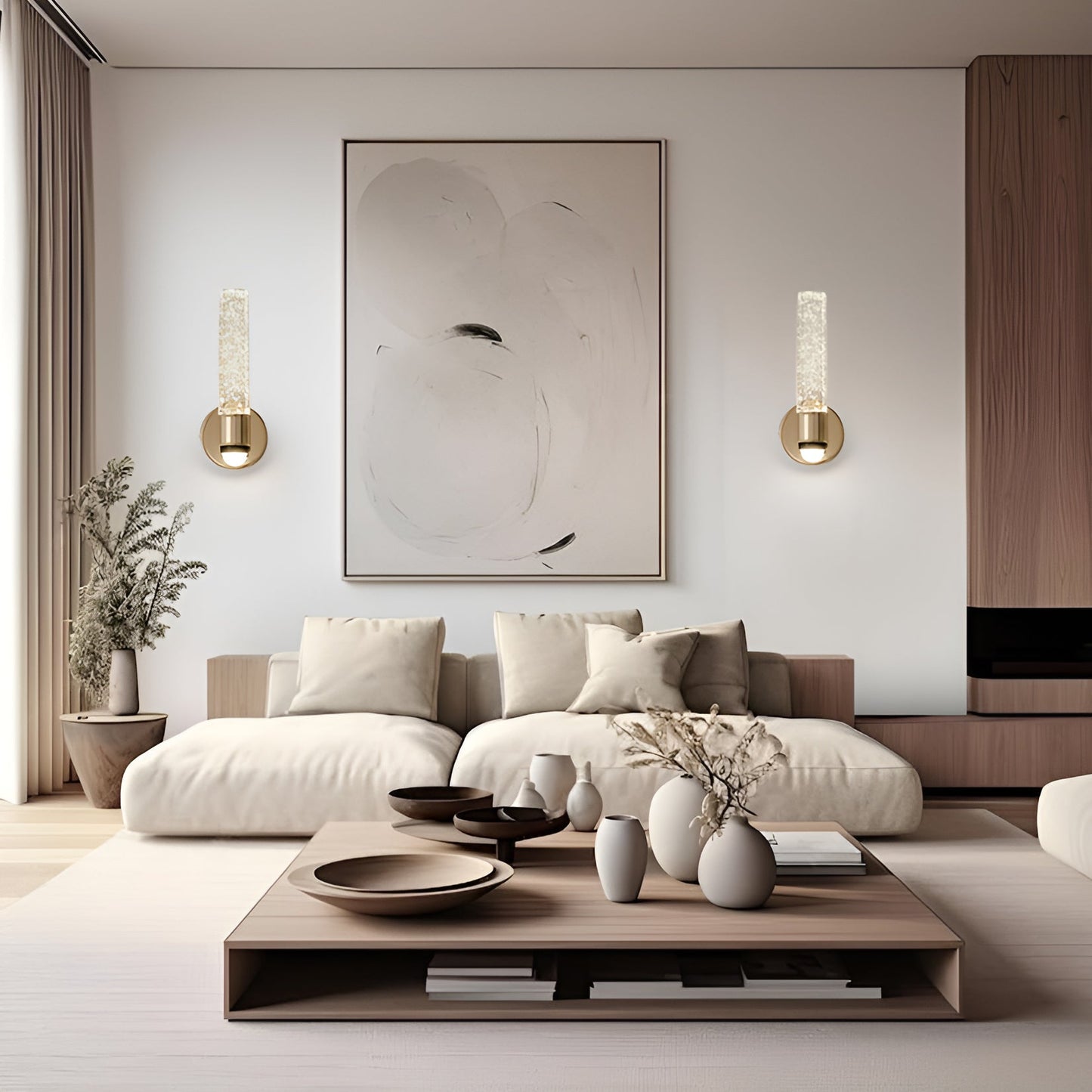 Lampada da parete in cristallo – Lampada da parete glamour con vetro a sfera e struttura in metallo