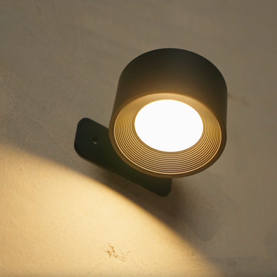 Wendora | Kabellose Wandleuchte innen, 360° drehbar mit Touch und USB-C Akku