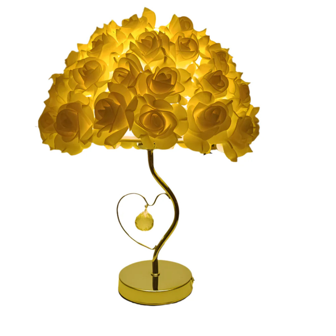 Celestria Valea | Lampada da tavolo LED romantica con paralume in tessuto