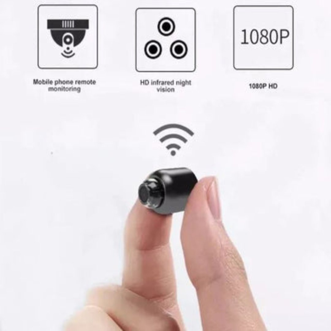 Kalena | Mini cámara de vigilancia 1080p con WiFi, visión nocturna y alertas
