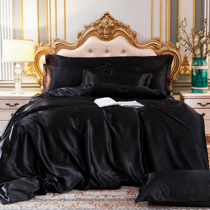 SilkÉvo | Set di biancheria da letto in seta di gelso, 25 momme, 4 pezzi