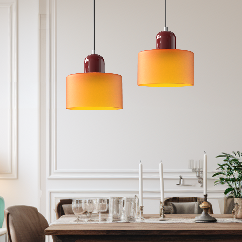 Lampada a sospensione Bauhaus con vetro a sfera | Design senza tempo | Vetro e metallo | Portalampada E27