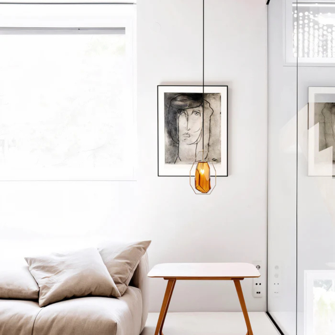 Flavia | Minimalistyczna lampa wisząca ze szkła w nowoczesnym stylu