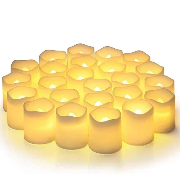 Glimra | LED Kerzen im 24er Set, flammenlos mit Ein-Aus-Schalter