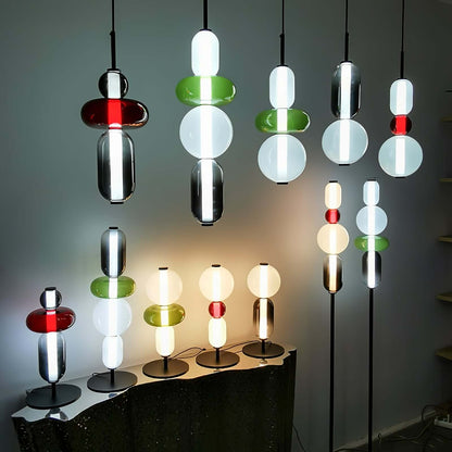 Lampada a sospensione elegante da designer – Vetro colorato moderno