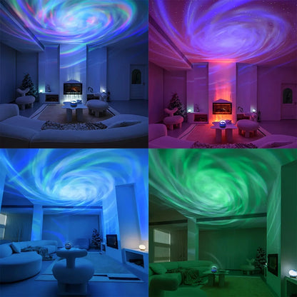 Noxelle | Sternenhimmel Projektor mit Polarlicht, Fernbedienung und Rotation