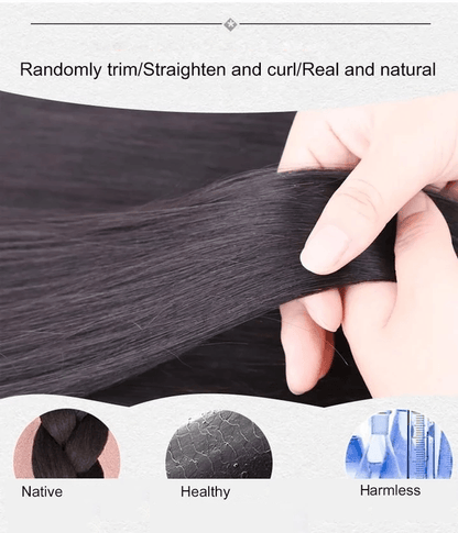 Toppina | Postizo con clip para la coronilla de cabello sintético, 22 cm