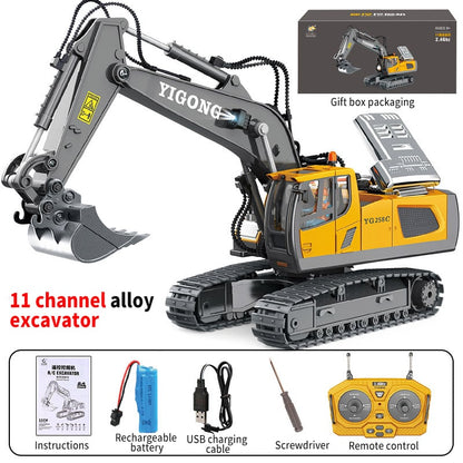 Baggaro | escavatore idraulico radiocomandato 1:20 in alluminio CNC con 18 canali e batteria