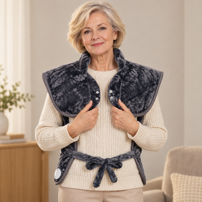 Dalilo | Electric Heating Pad for Back, Neck & Shoulders, 6 Heat Settings, Flannel