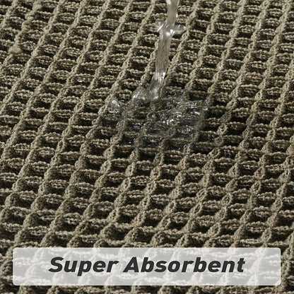 AbsorbEase WaffleMat | Ultrachłonna mata łazienkowa z frędzlami