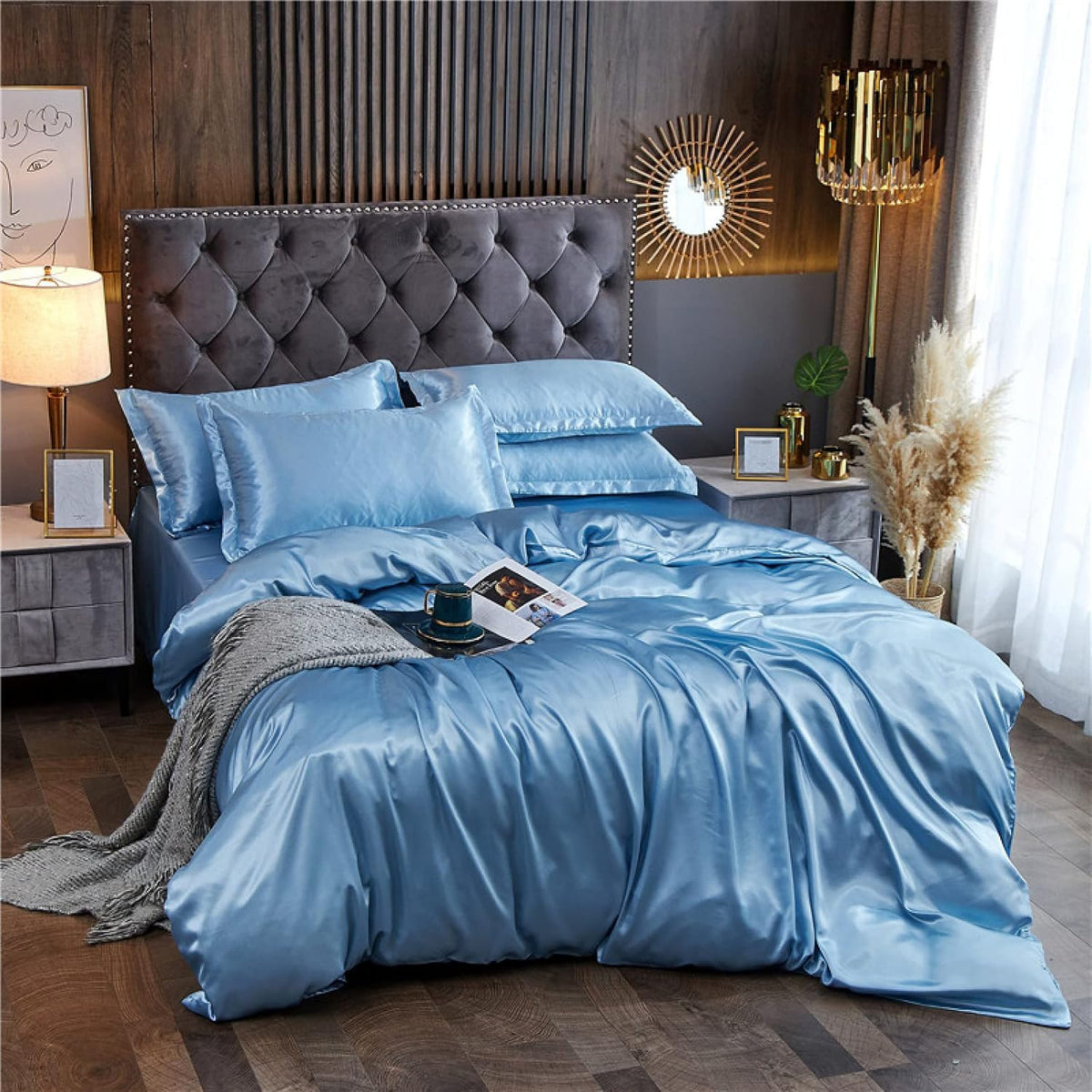 SilkÉvo | Set di biancheria da letto in seta di gelso, 25 momme, 4 pezzi