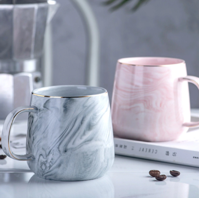 Marble-Gold Inlay Cup | Handmade Ceramic Cup | Luxury Design & Gift Idea