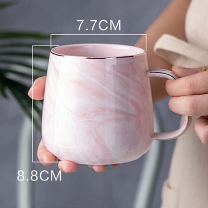 Marble-Gold Inlay Cup | Handmade Ceramic Cup | Luxury Design & Gift Idea