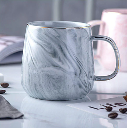 Marble-Gold Inlay Cup | Handmade Ceramic Cup | Luxury Design & Gift Idea