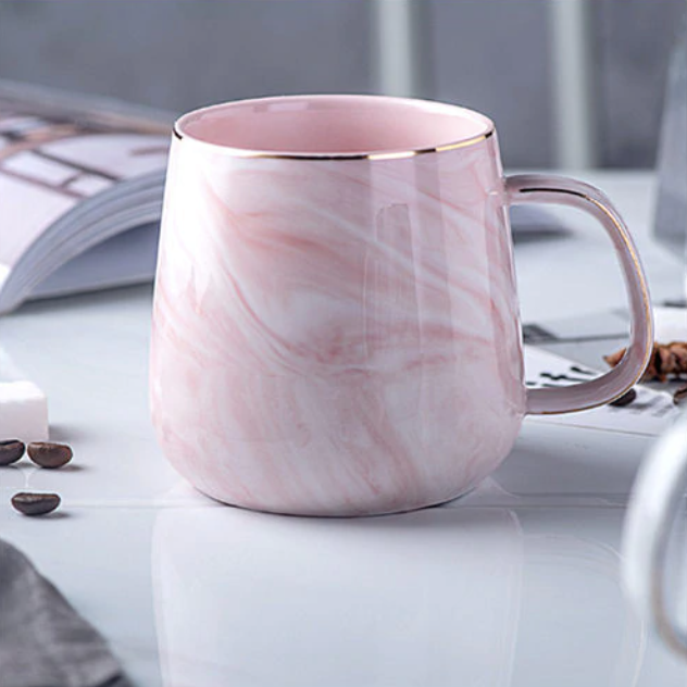 Marble-Gold Inlay Cup | Handmade Ceramic Cup | Luxury Design & Gift Idea