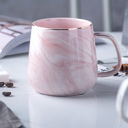 Marble-Gold Inlay Cup | Handmade Ceramic Cup | Luxury Design & Gift Idea