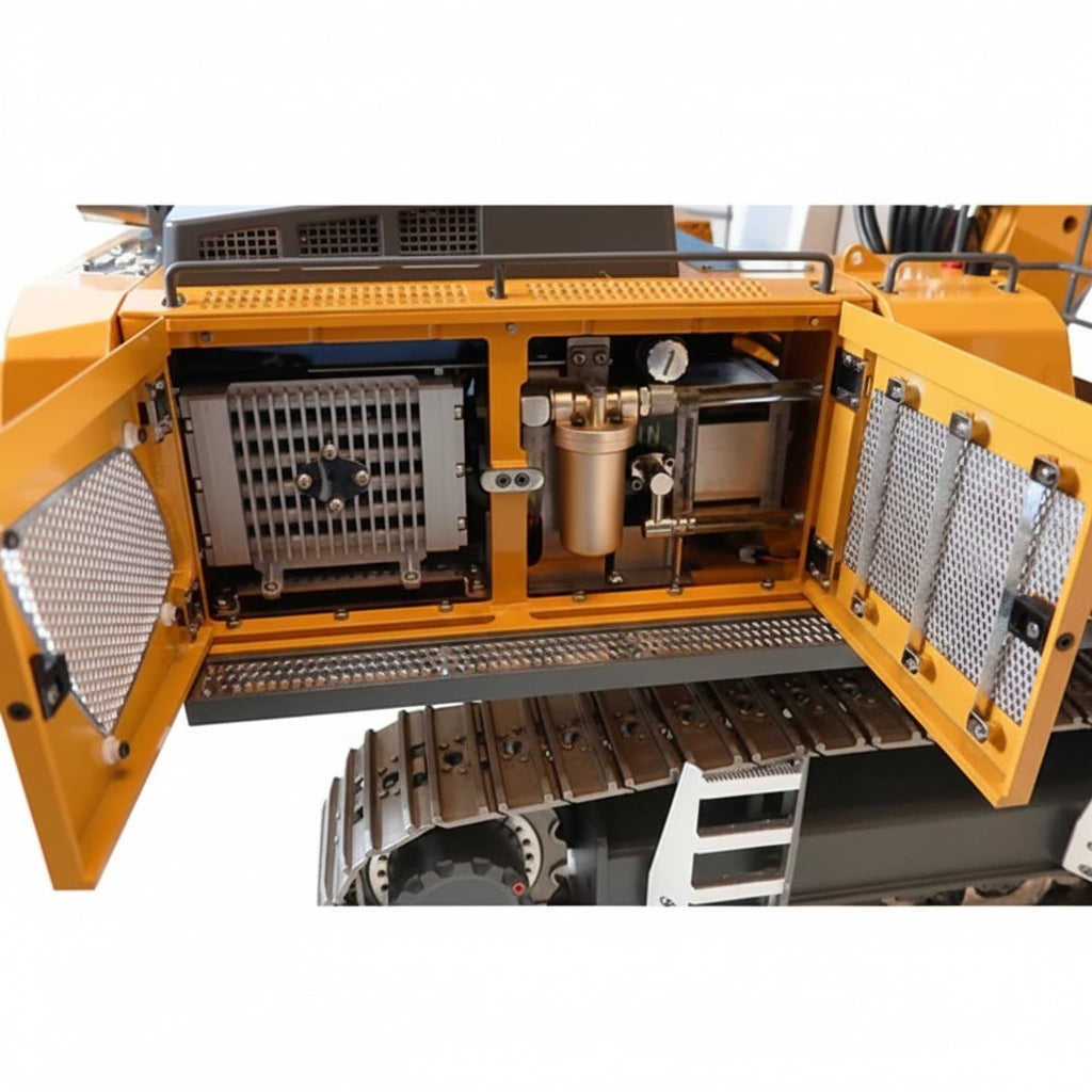 Baggaro | escavatore idraulico radiocomandato 1:20 in alluminio CNC con 18 canali e batteria