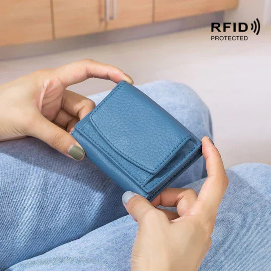 Portivo | Mini portafoglio con protezione RFID, scomparto per monete e tasca nascosta