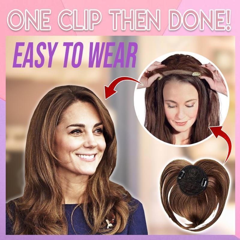 Toppina | Postizo con clip para la coronilla de cabello sintético, 22 cm