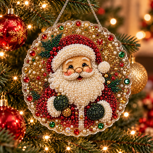 Glitzora | Weihnachtsdeko Diamond-Art Bastelset, Acryl-Ornament 20 × 20 cm