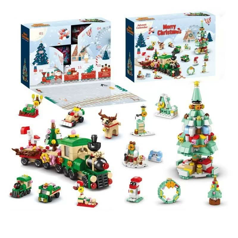 Bauleno | Adventskalender Kinder mit 12 Bausteinen für einen Weihnachtsbaum
