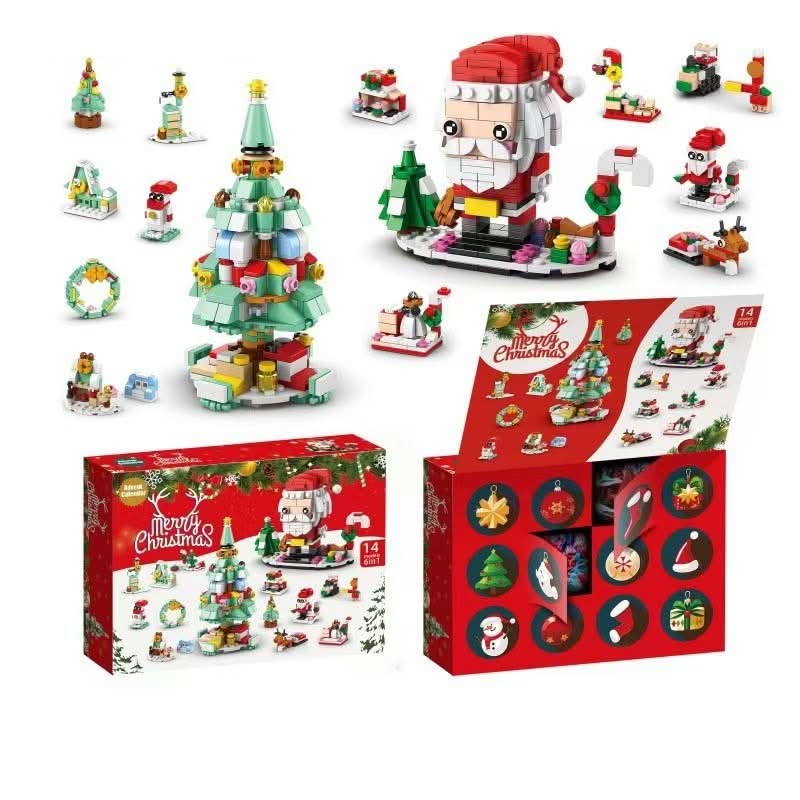 Bauleno | Adventskalender Kinder mit 12 Bausteinen für einen Weihnachtsbaum