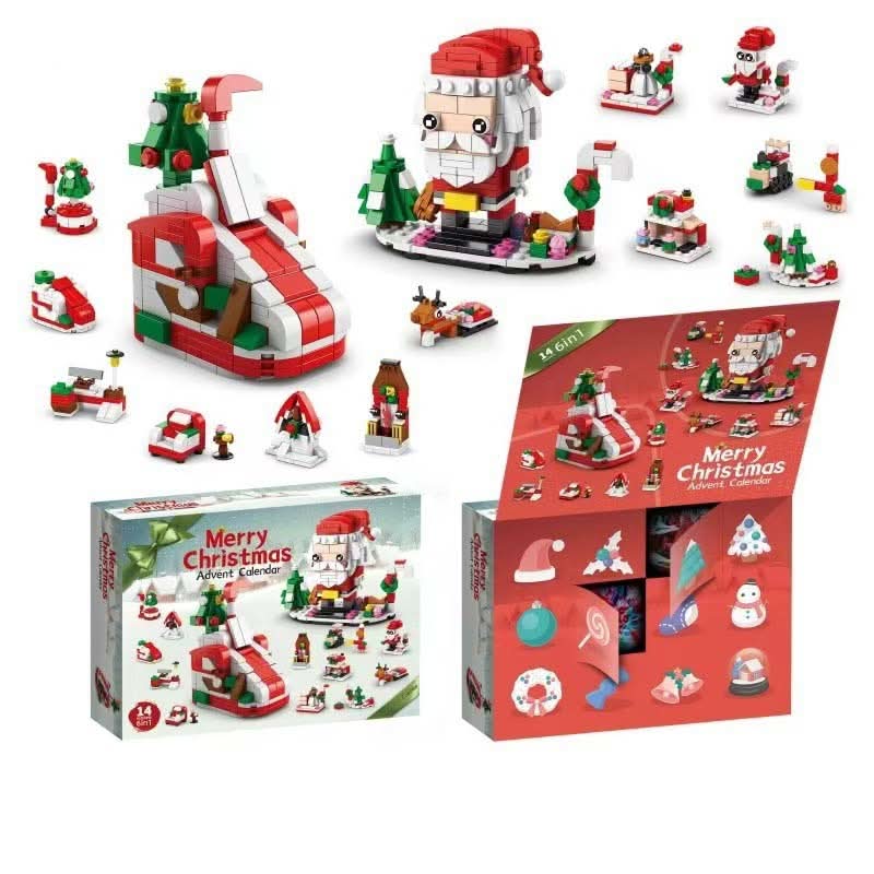 Bauleno | Adventskalender Kinder mit 12 Bausteinen für einen Weihnachtsbaum