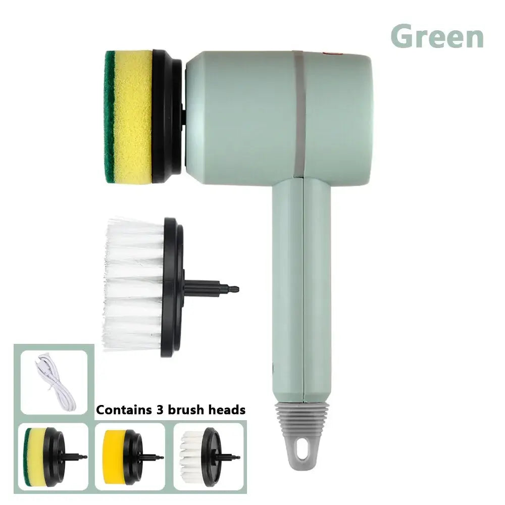 Cleanova SpinBrush | Wiederaufladbare elektrische Reinigungsbürste mit 360° Rotation & IPX7