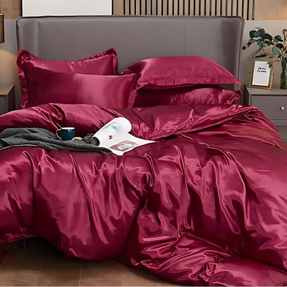 SilkÉvo | Set di biancheria da letto in seta di gelso, 25 momme, 4 pezzi