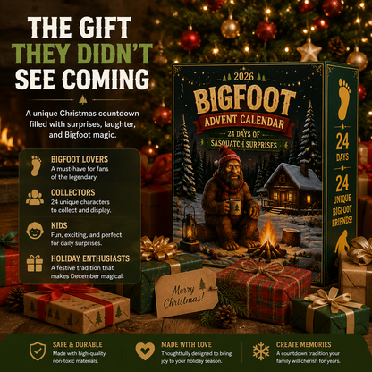Bergolo | Advent Calendar with 24 Collectible Bigfoot Figures to Display