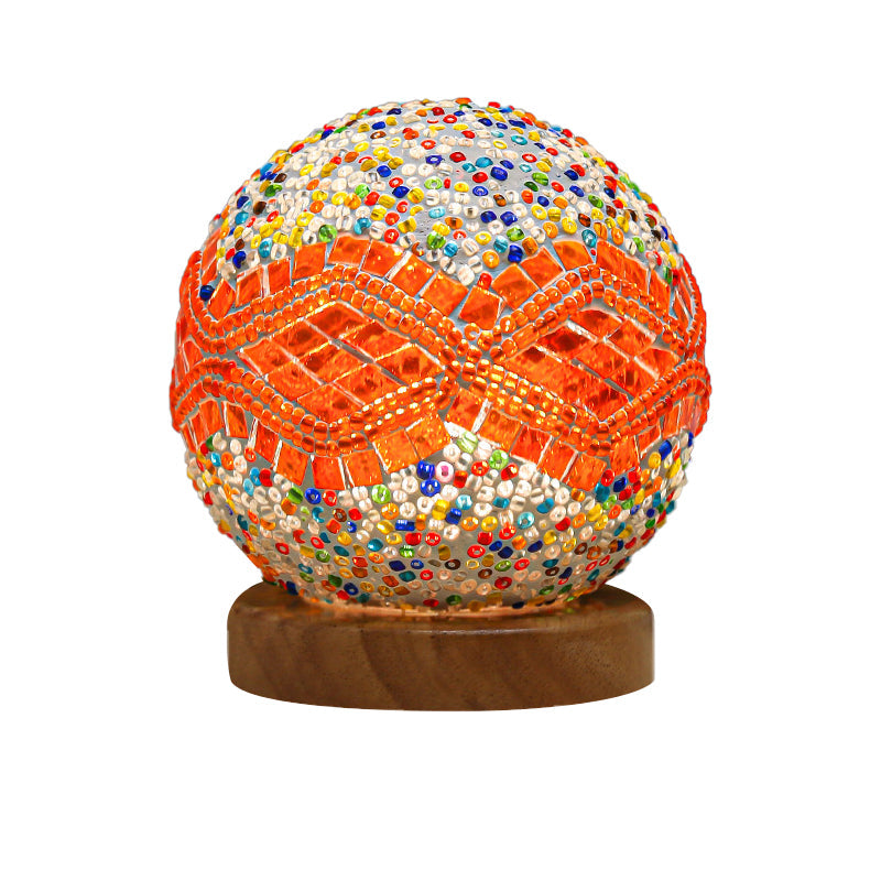 LumiMosaic | Elegante lampada da tavolo dimmerabile a mosaico | Design in vetro fatto a mano con luce LED calda per ambienti abitativi