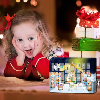 Noelino | Nativity scene advent calendar with 24 toy figures for children