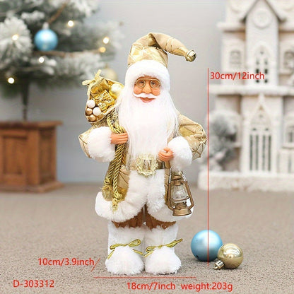 Frovano | Santa Claus figure, 30 cm, with plush details as Christmas decor