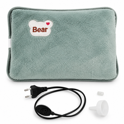 Mollina | Electric hot water bottle with plush cover and automatic shutoff