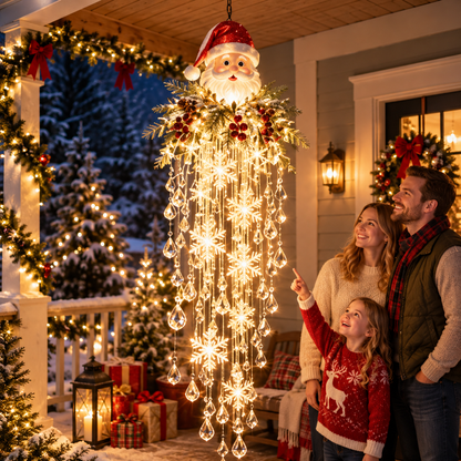 Cascira | Hanging Outdoor Christmas Light, LED with Crystal-Style Accents