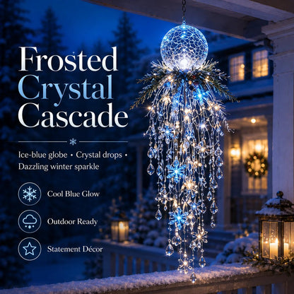 Cascira | Hanging Outdoor Christmas Light, LED with Crystal-Style Accents