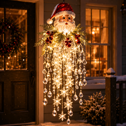 Cascira | Hanging Outdoor Christmas Light, LED with Crystal-Style Accents