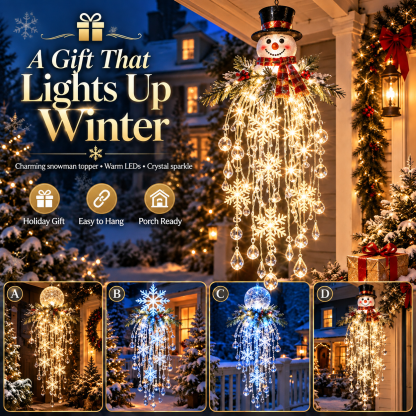 Cascira | Hanging Outdoor Christmas Light, LED with Crystal-Style Accents