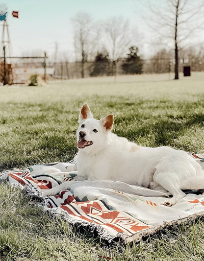 Coperta da picnic Boho | Reversibile e jacquard | Mix di cotone | Outdoor e campeggio