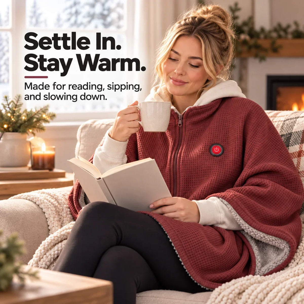 Halvino | Coperta riscaldante da indossare con USB e 3 livelli di calore