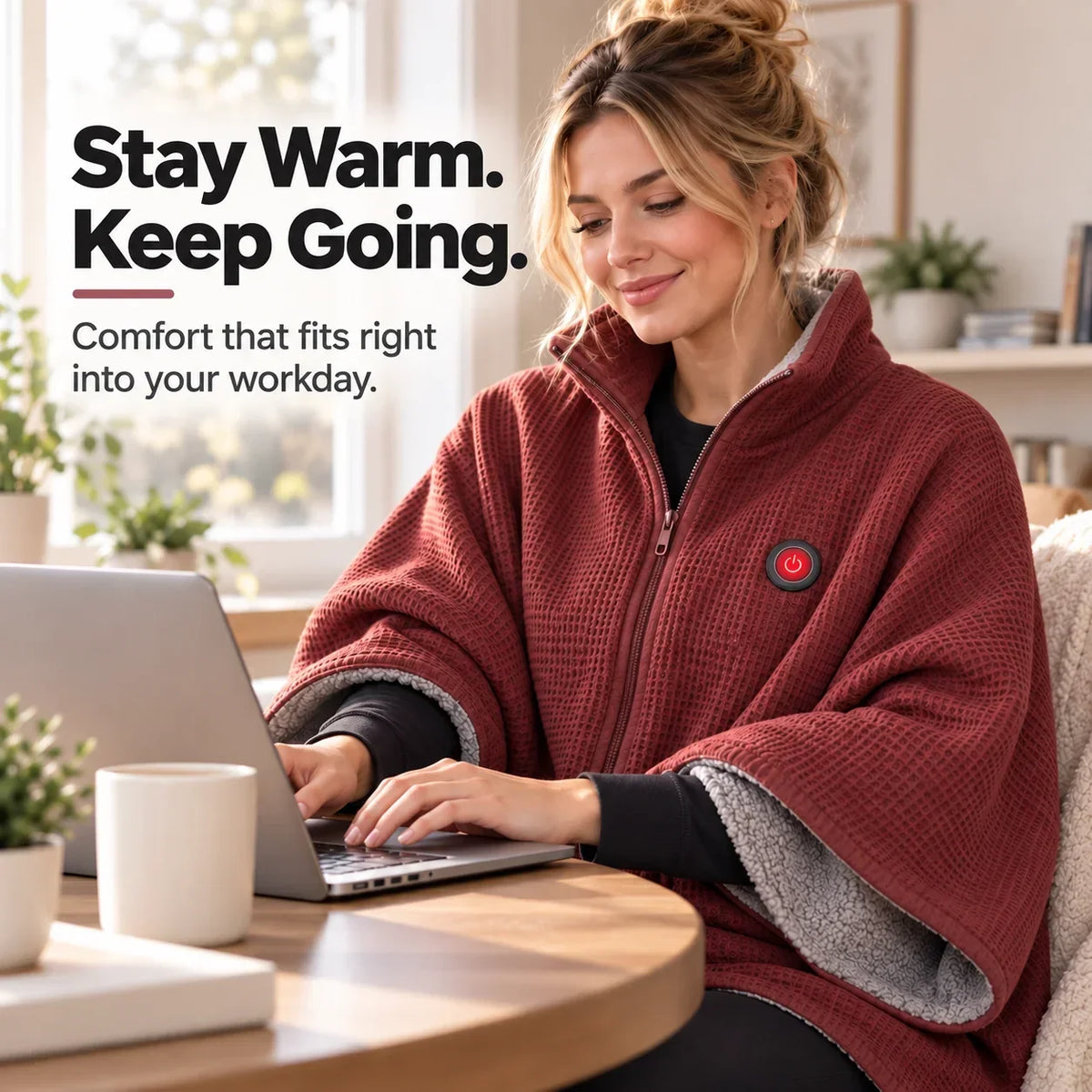 Halvino | Coperta riscaldante da indossare con USB e 3 livelli di calore