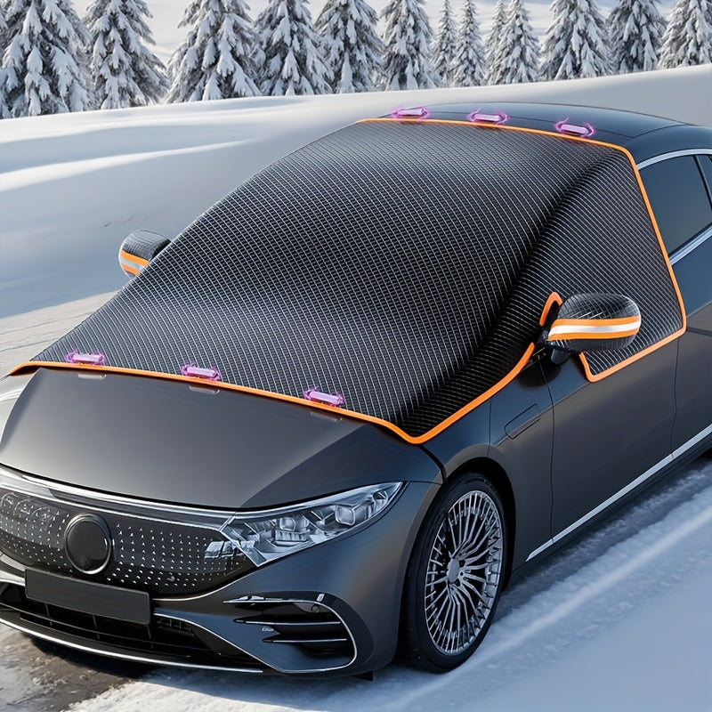 Glazora | Couverture de pare-brise d’hiver avec aimants, pliable pour voiture et SUV