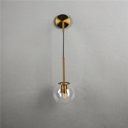 Lampada da parete in vetro a forma di sfera – Elegante lampada in vetro satinato con design moderno a sospensione