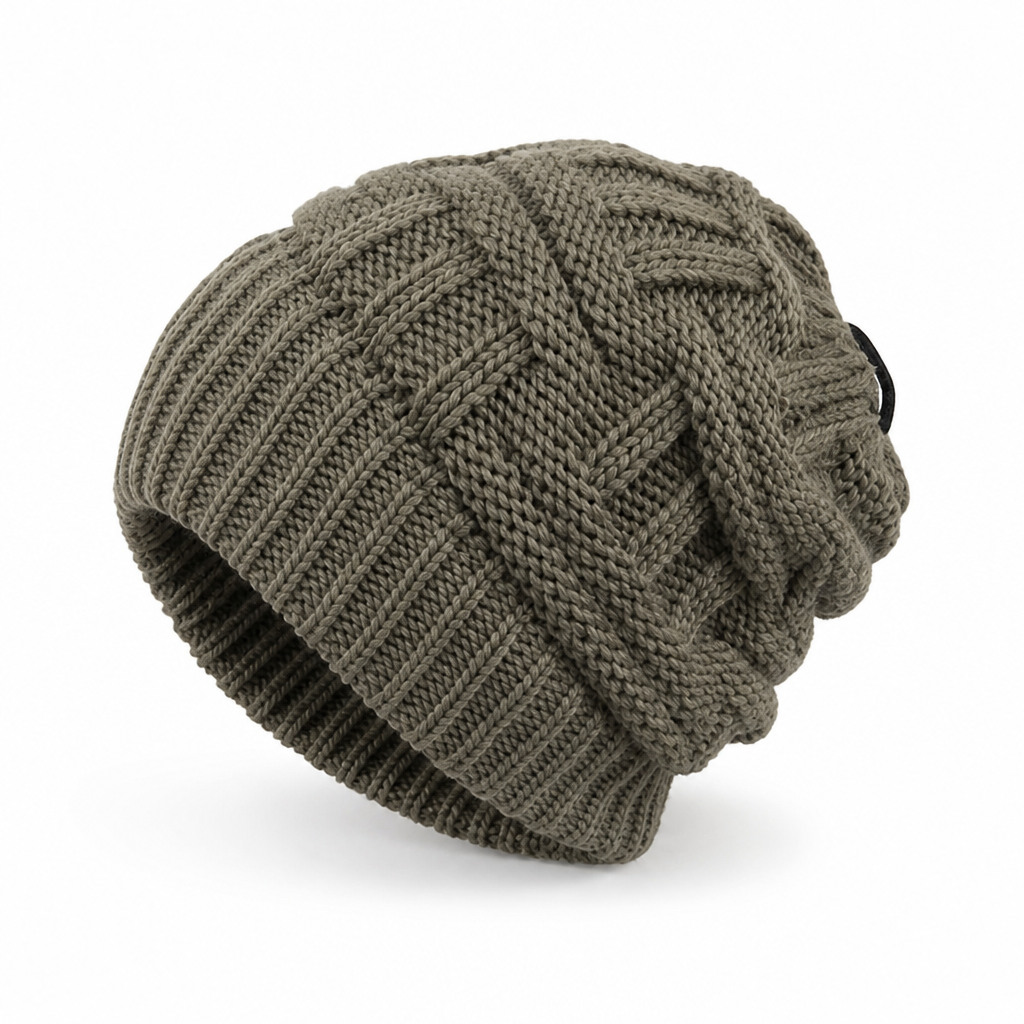 FrostFaden | Ponytail Beanie in Soft Acrylic Knit with Stretch Fit