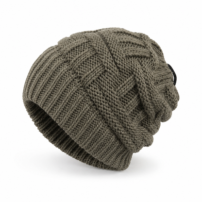 FrostFaden | Ponytail Beanie in Soft Acrylic Knit with Stretch Fit