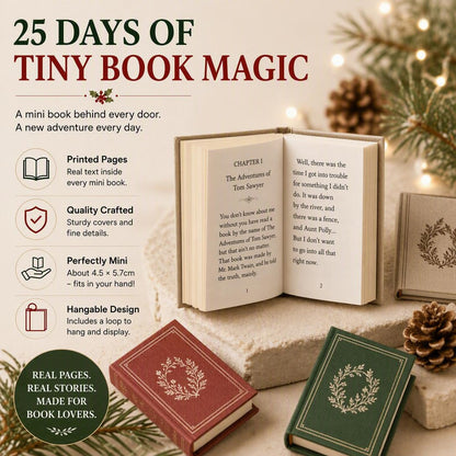 Librelo | Adventskalender mit 25 Mini-Büchern zum Aufhängen