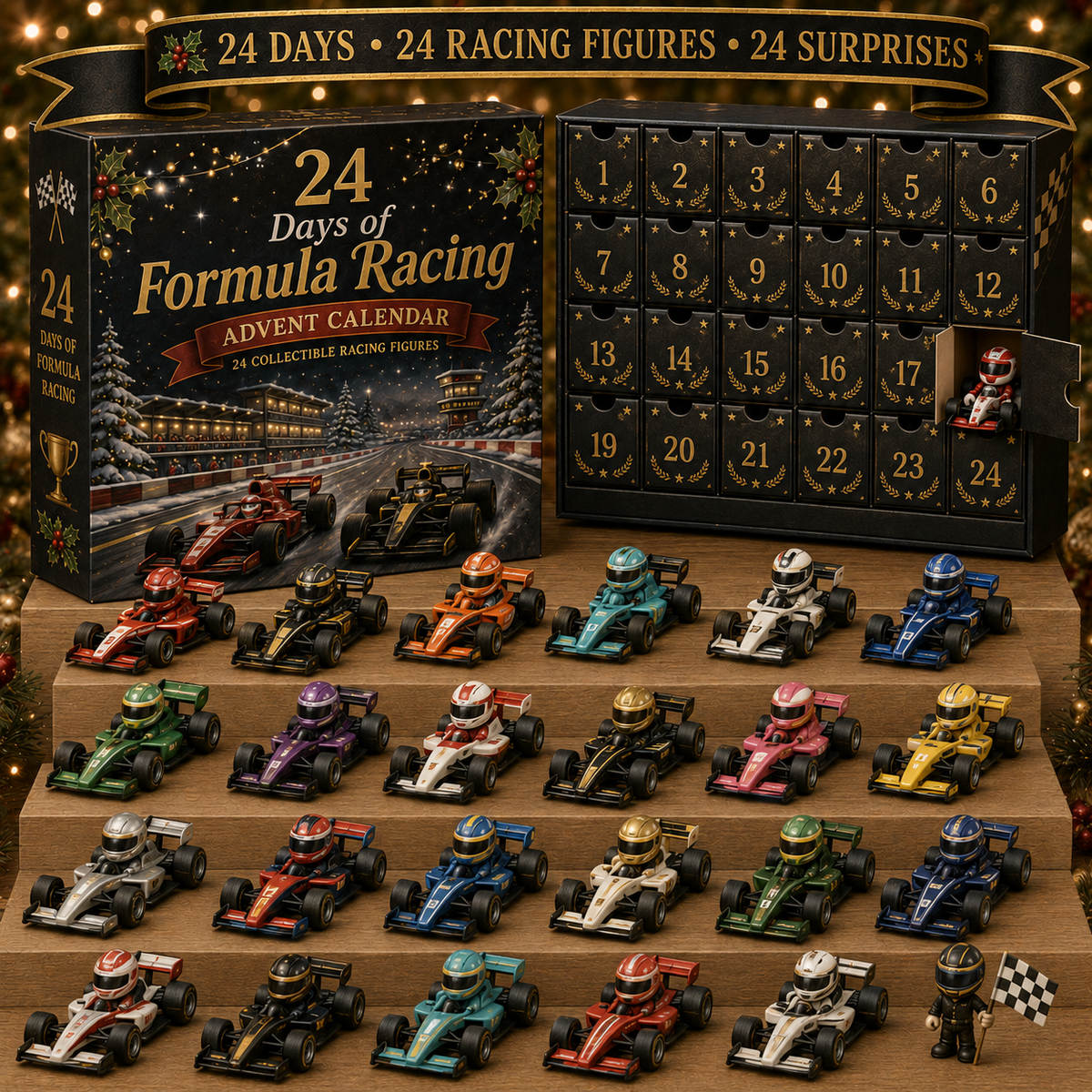 Pistora | Advent Calendar for Racing Fans, Acrylic Race Car Design